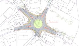 erste Entwurfsplanung des Kreisverkehrs